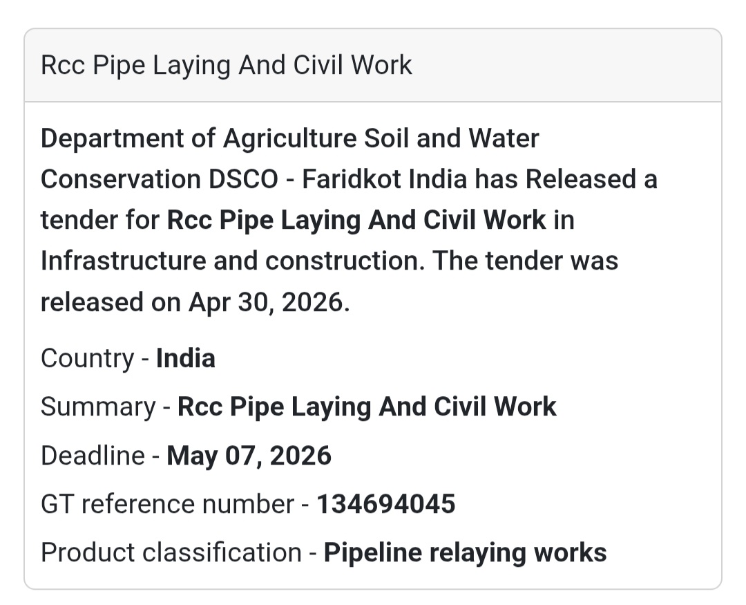 🚰 RCC Pipe Laying Work