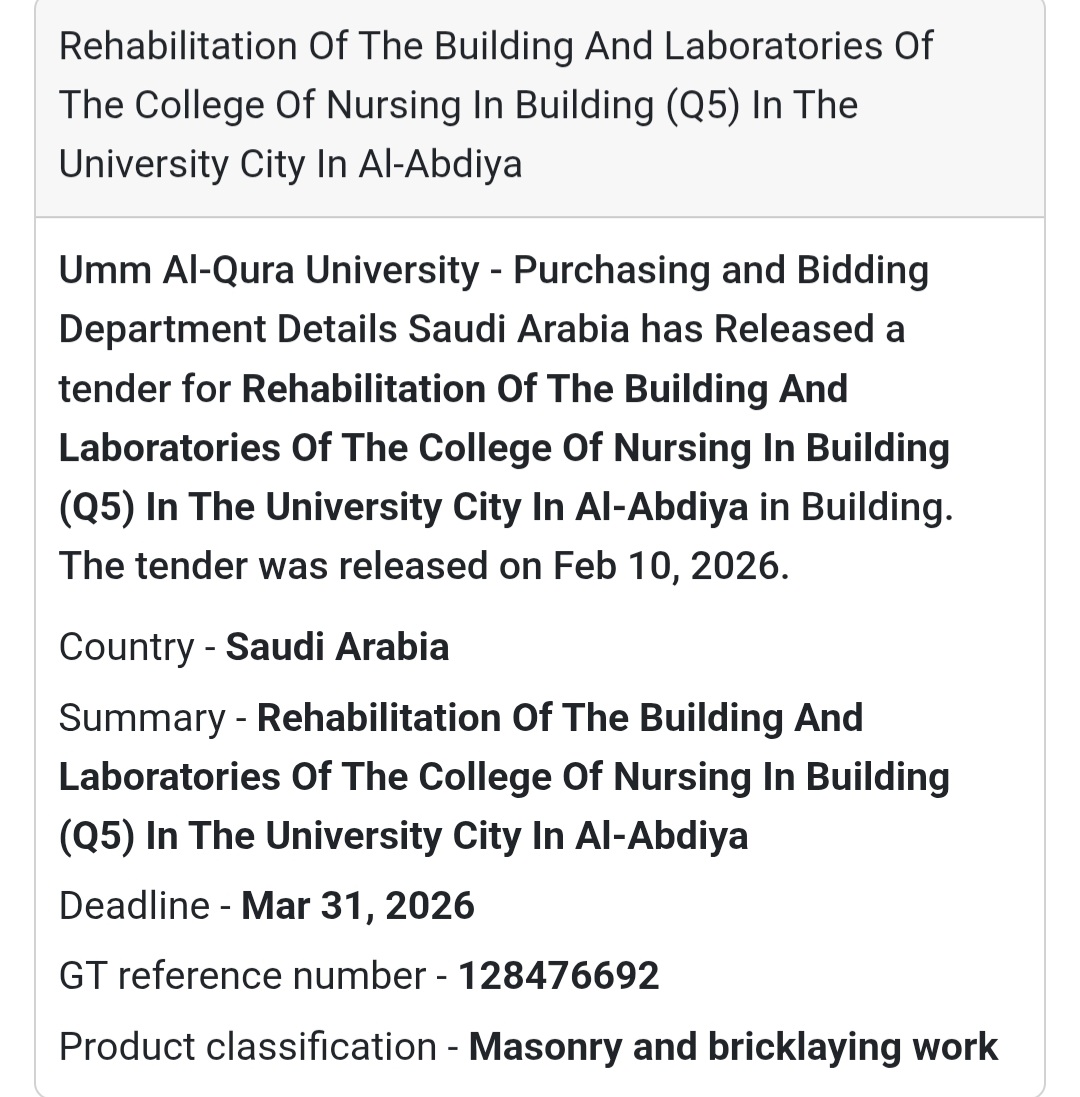 🏗 Rehabilitation of College of Nursing