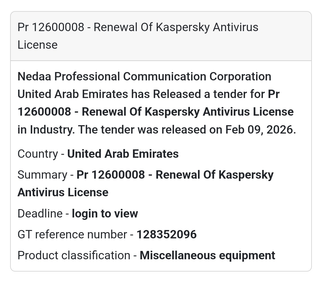 🛡️ Renewal of Kaspersky Antivirus License