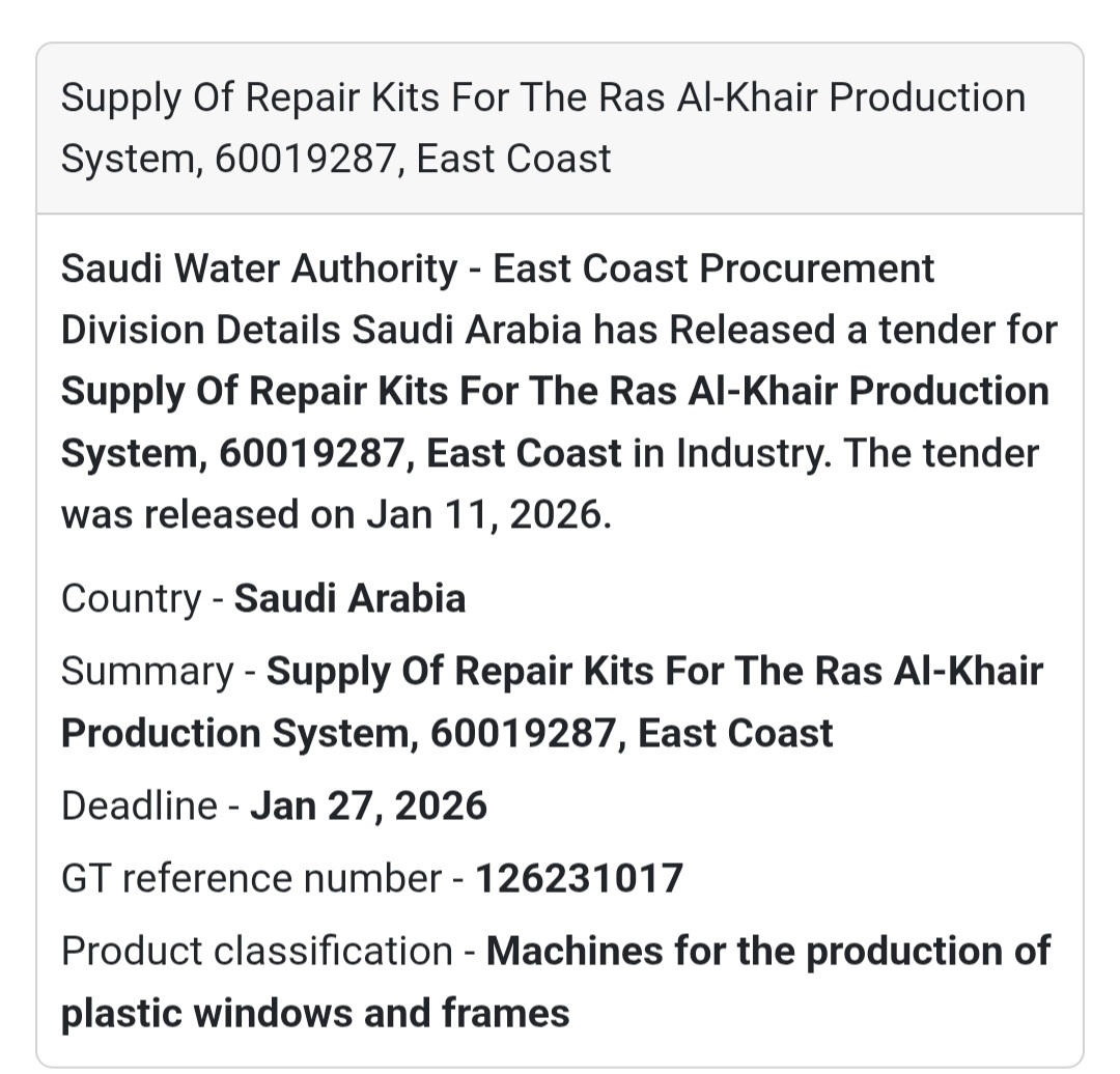 🧰 REPAIR KITS SUPPLY – RAS AL-KHAIR