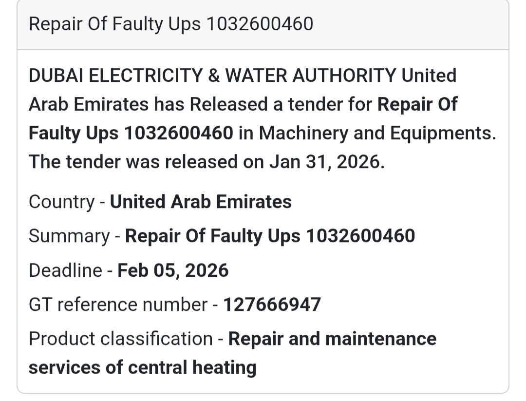 🔌 Repair of Faulty UPS – UAE