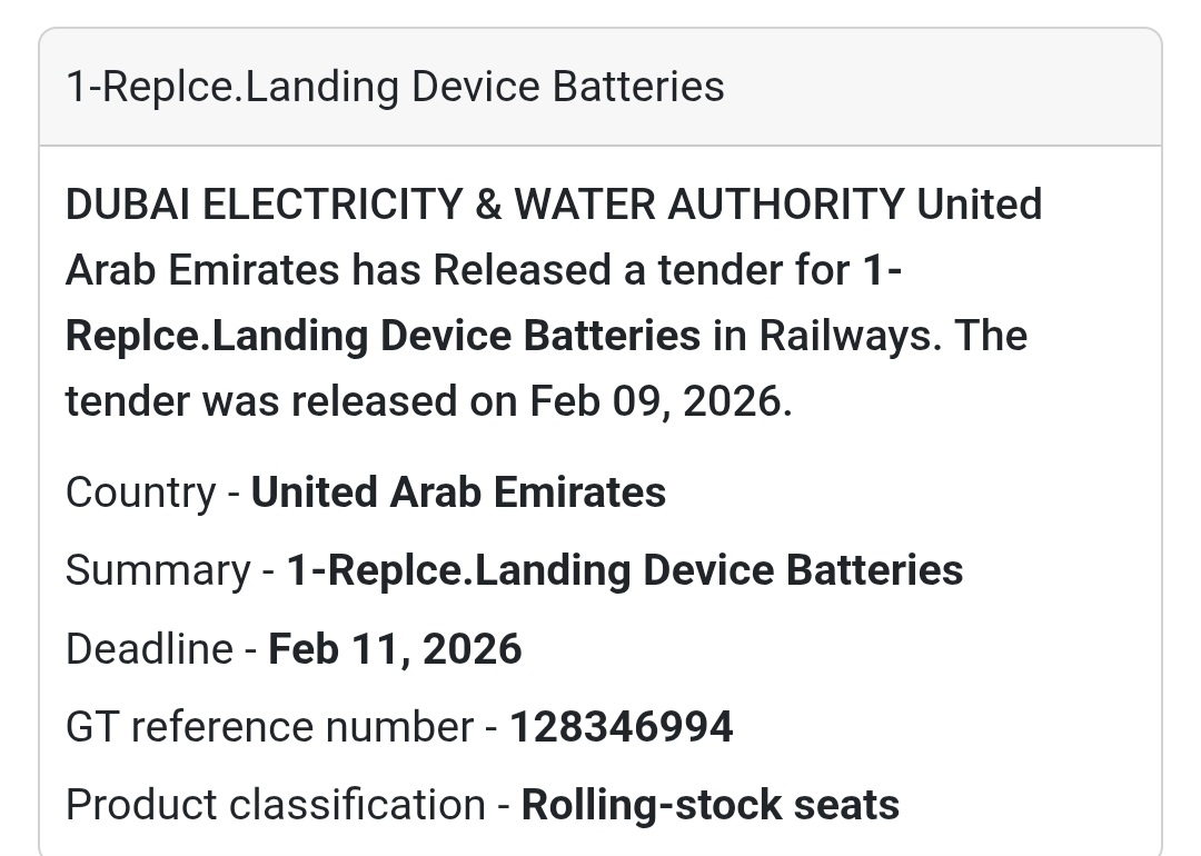 🚆 Replacement Landing Device Batteries