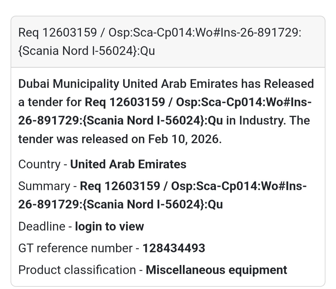 🔧 Req 12603159 – Osp: Sca-Cp014 (Scania Nord)