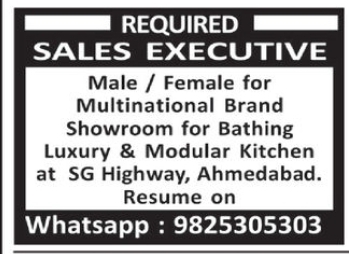 📢 REQUIRED – Sales Executive