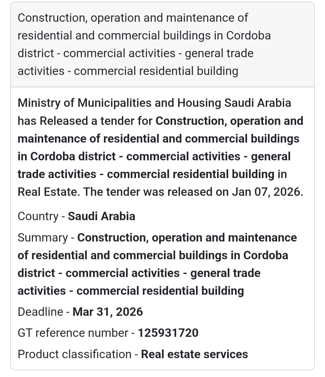 🏢 Residential & Commercial Buildings – Cordoba District