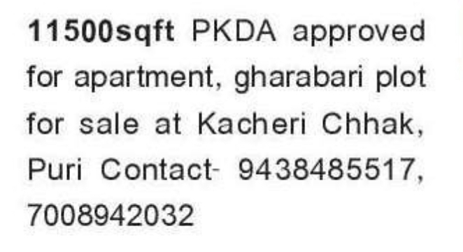 🏗️ Residential Plot for Apartment Development | Puri, Odisha