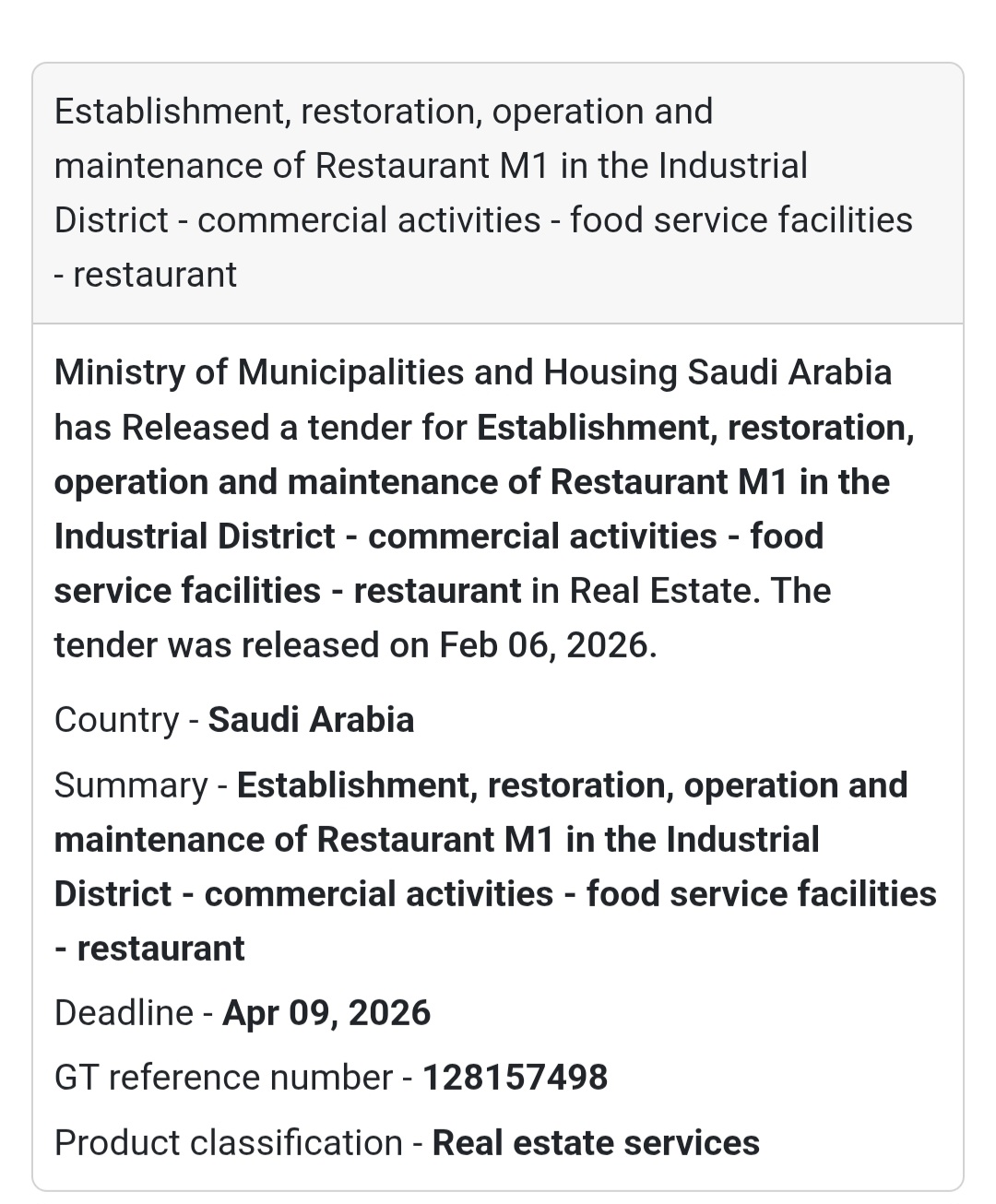 🍽 Restaurant M1 – Industrial District