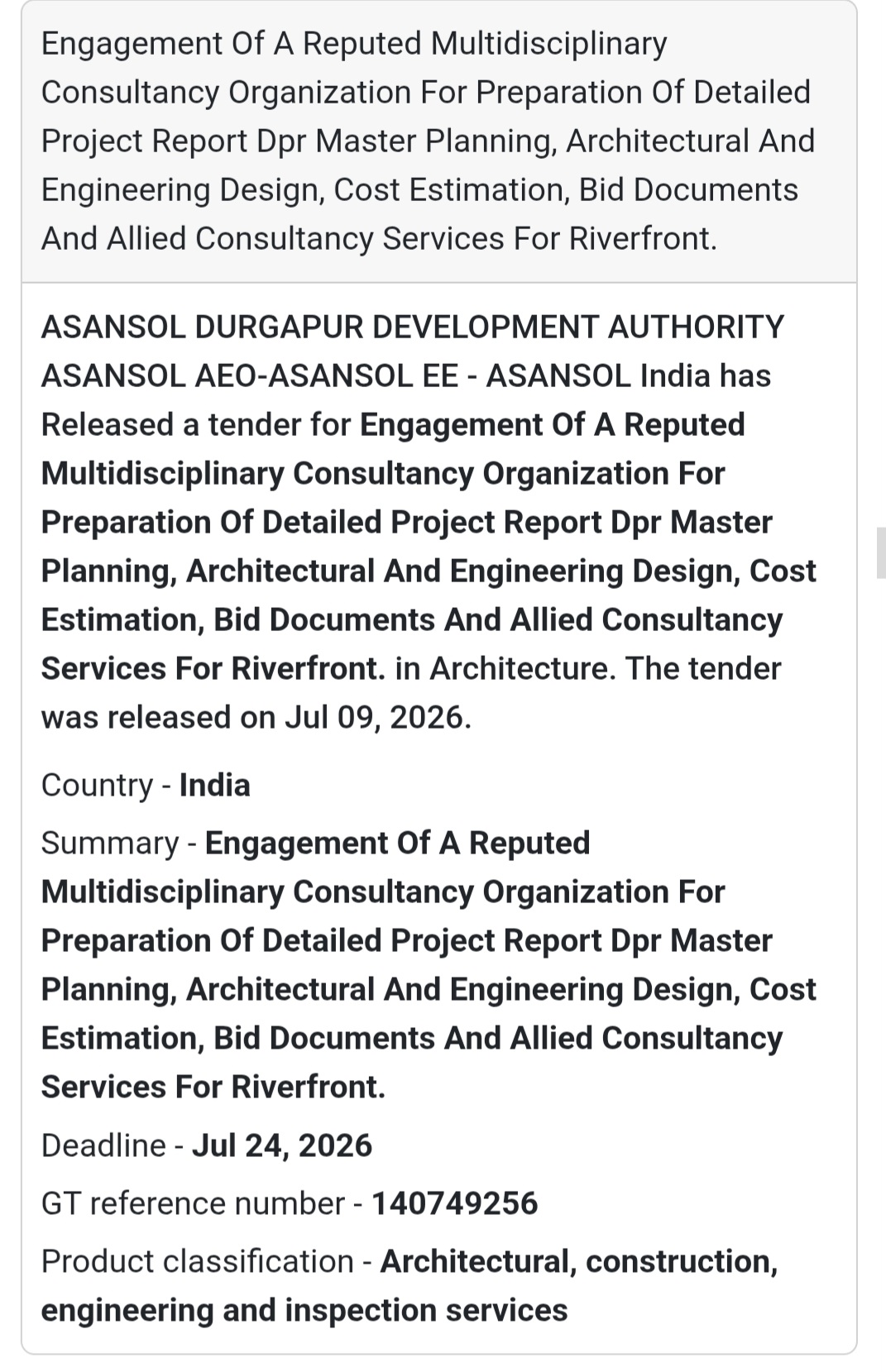 🌉 Riverfront DPR & Consultancy Services | 📍Asansol