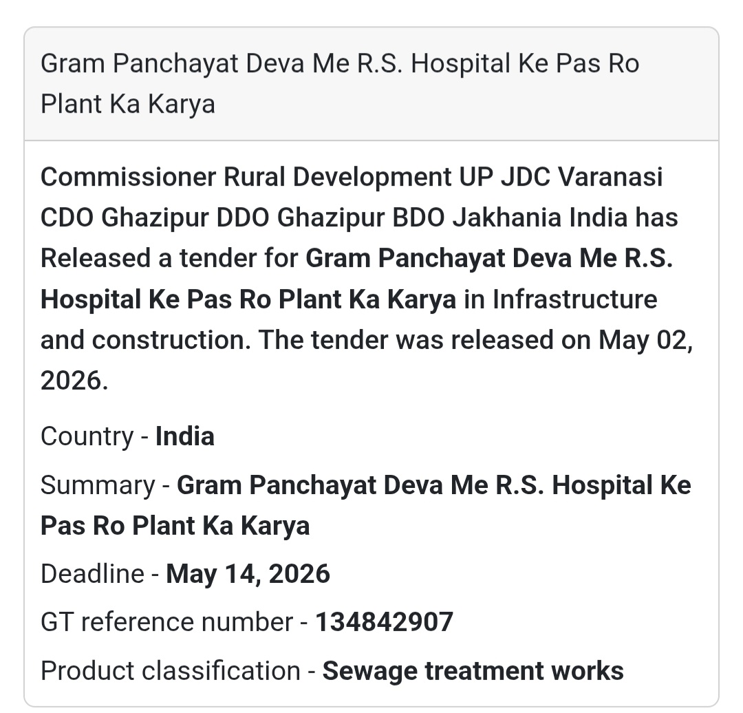 🚰 RO Plant Work (Ghazipur)