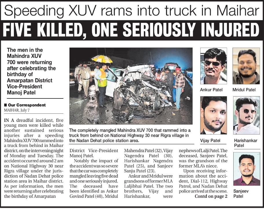 🚨 Road Accident in Maihar