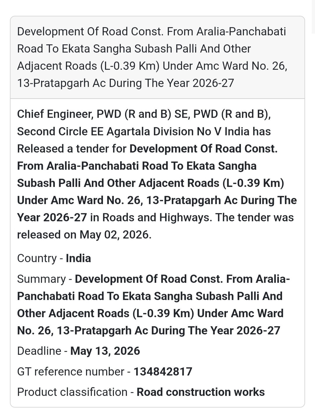 🛣️ Road Construction Development Work