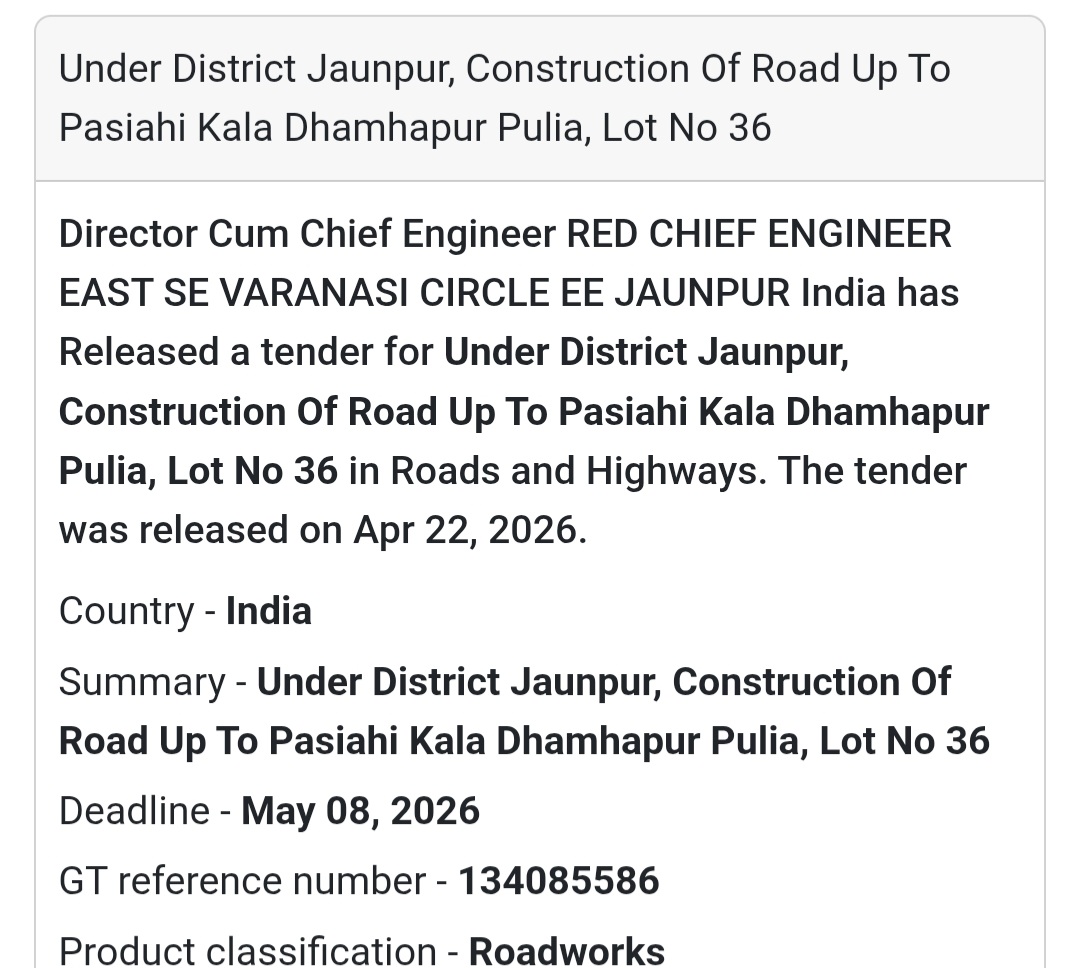 🛣️ Road Construction – Pasiahi Kala (Lot 36)
