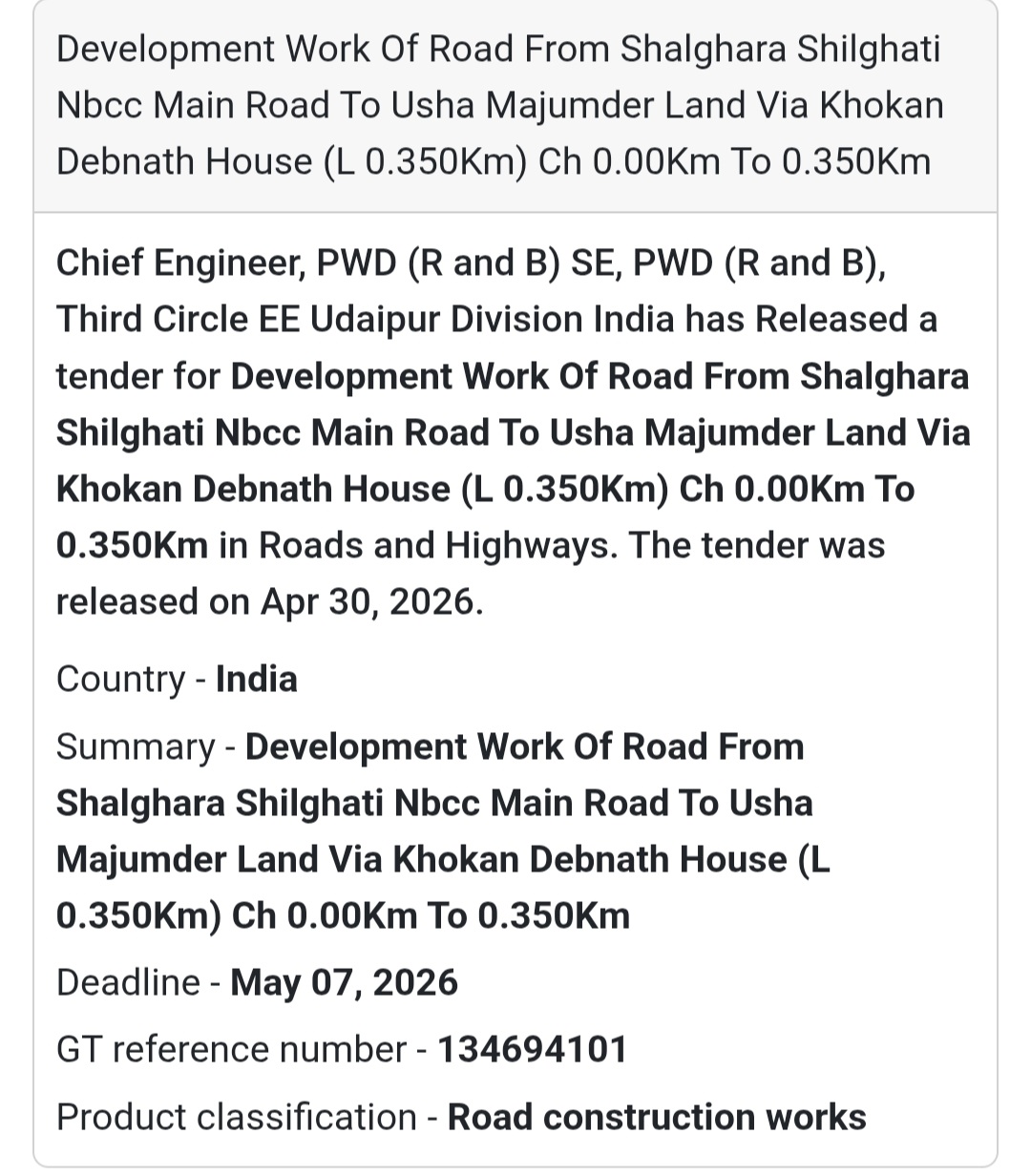 🛣️ Road Development Work – Udaipur