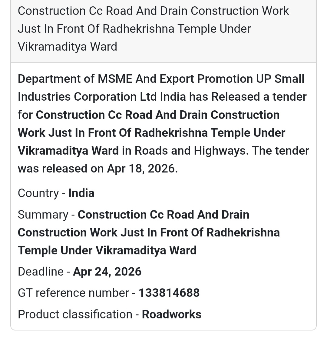 🛣️ Road & Drain Work – Vikramaditya Ward