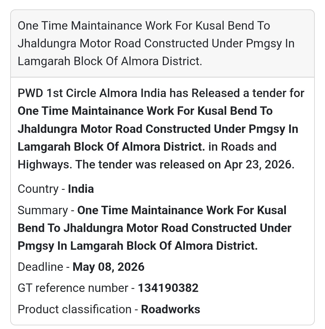 🛣️ Road Maintenance Work – Kusal Bend