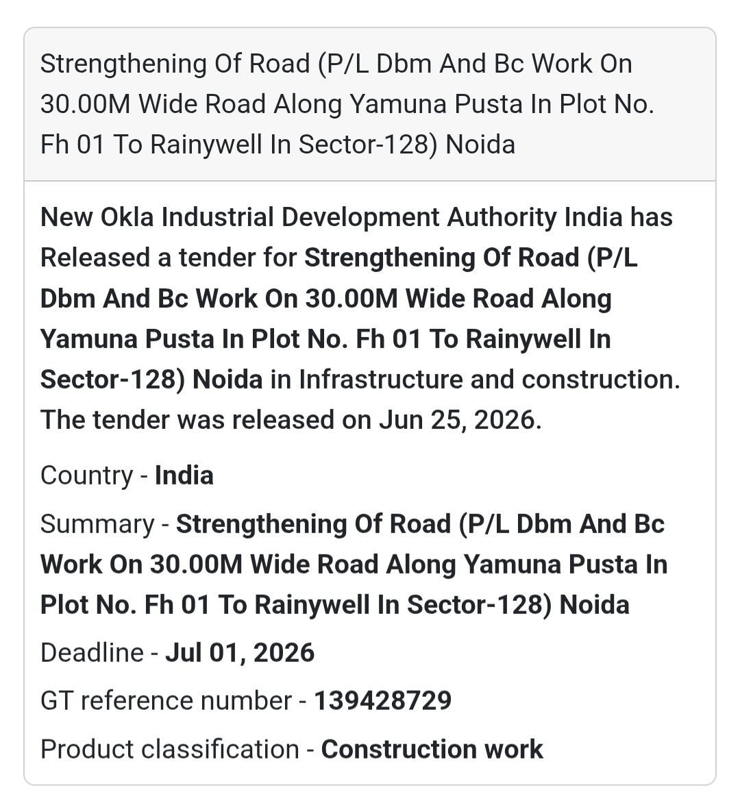 🛣️ Road Strengthening Along Yamuna Pusta (Sector 128) | Noida, Uttar Pradesh