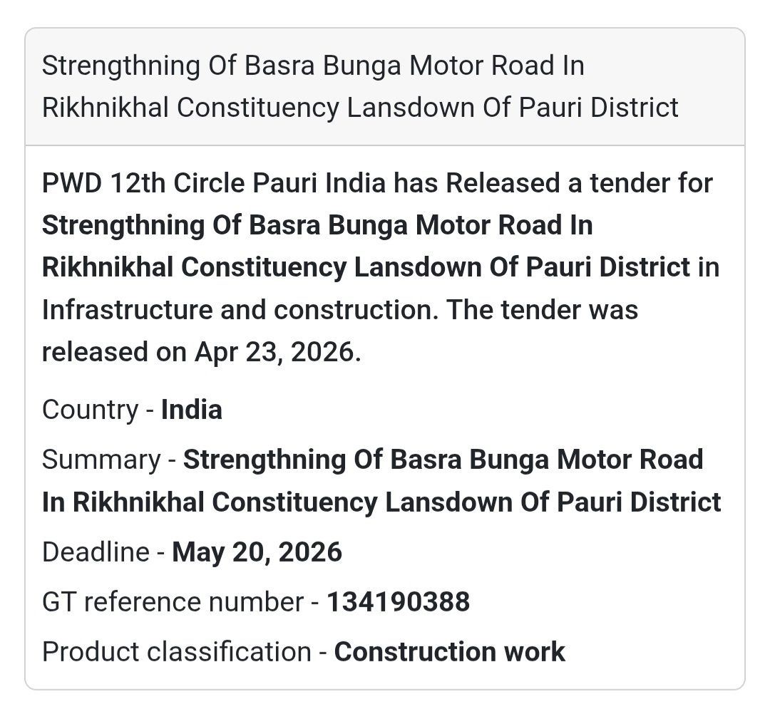 🛣️ Road Strengthening Work – Pauri