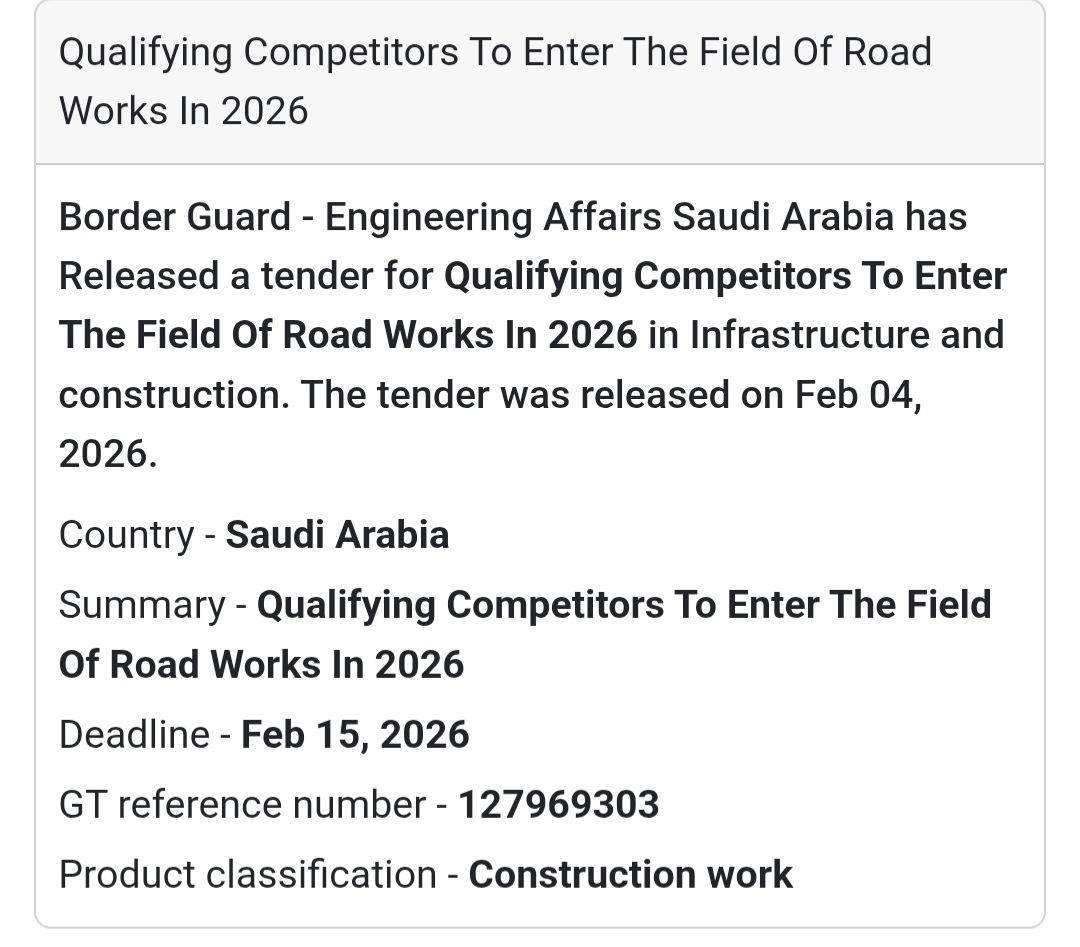 🛣️ Road Works Qualification – 2026