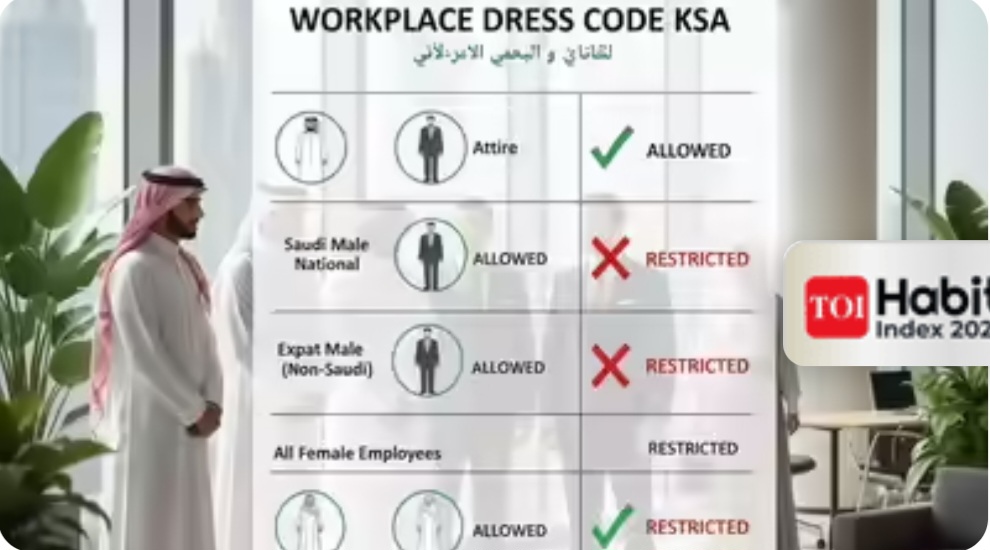 🇸🇦 Saudi Arabia has introduced a new nationwide corporate dress code