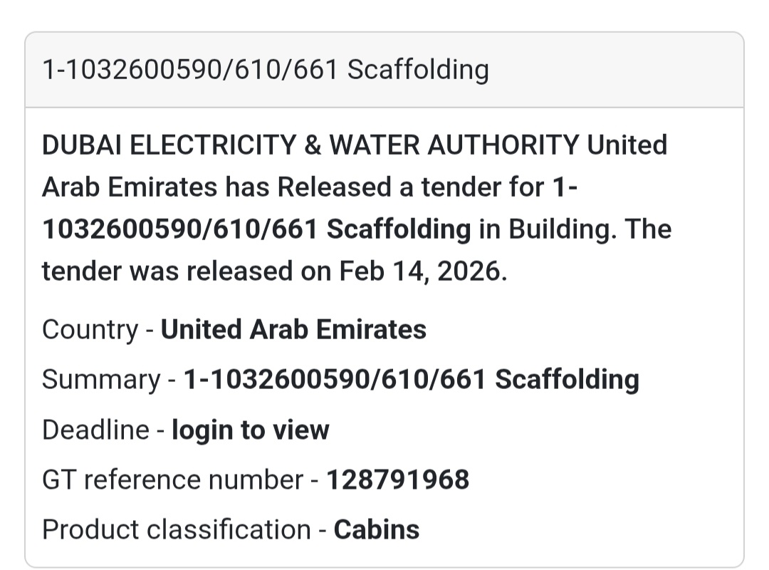 🏢 Scaffolding – Building Sector – UAE