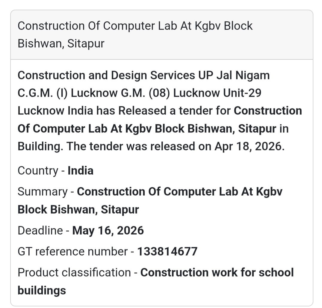 🏫 School Construction – Sitapur