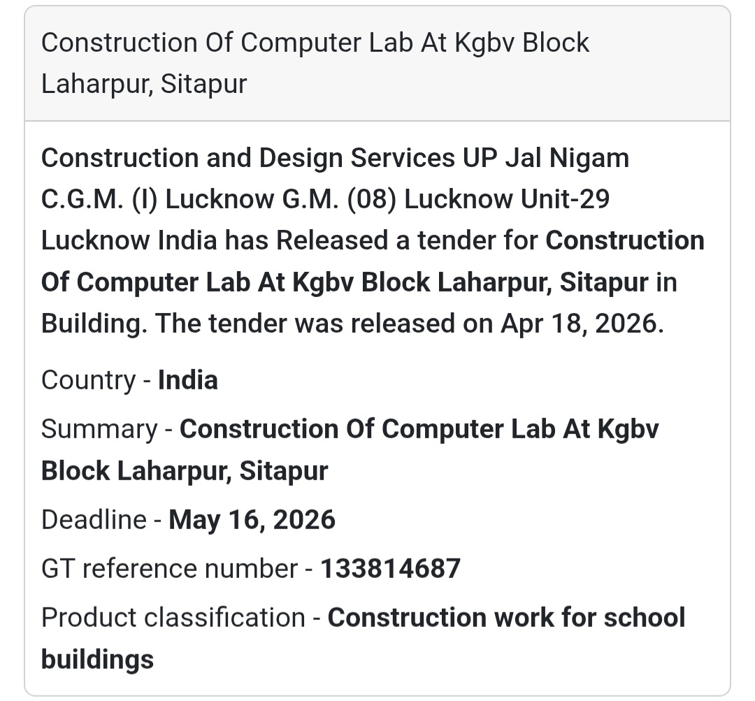 🏫 School Construction – Sitapur