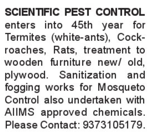 🐜 Scientific Pest Control – Professional Pest Management
