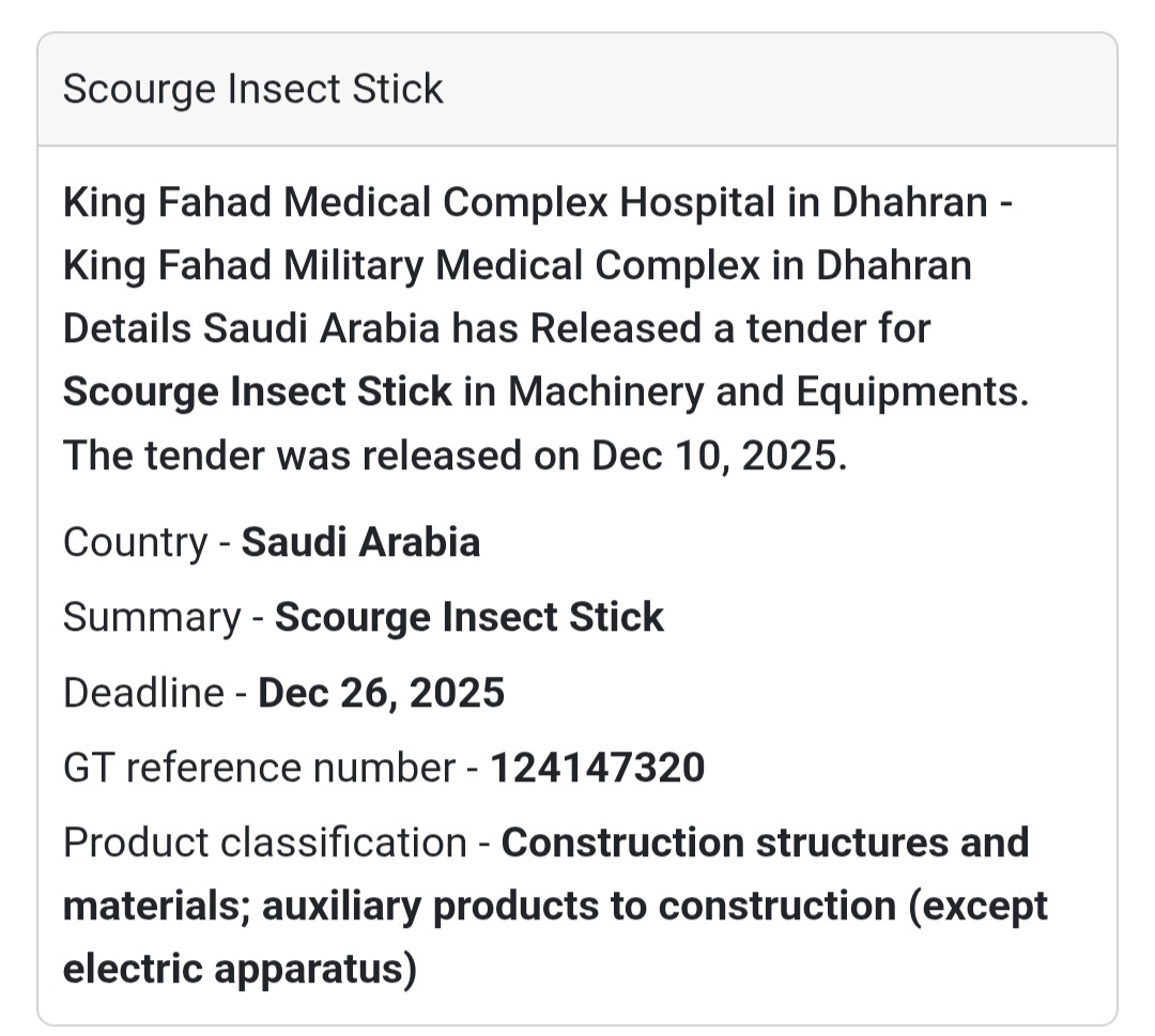 🐜 Scourge Insect Stick