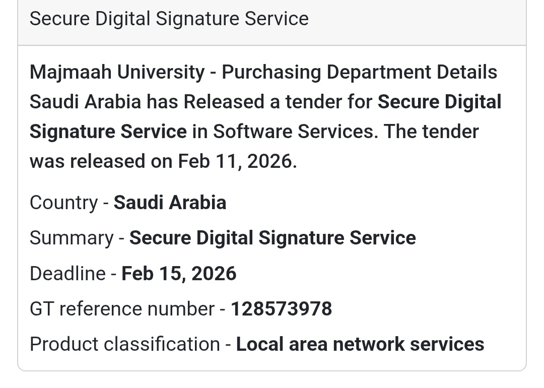 🔐 Secure Digital Signature Service – Majmaah University