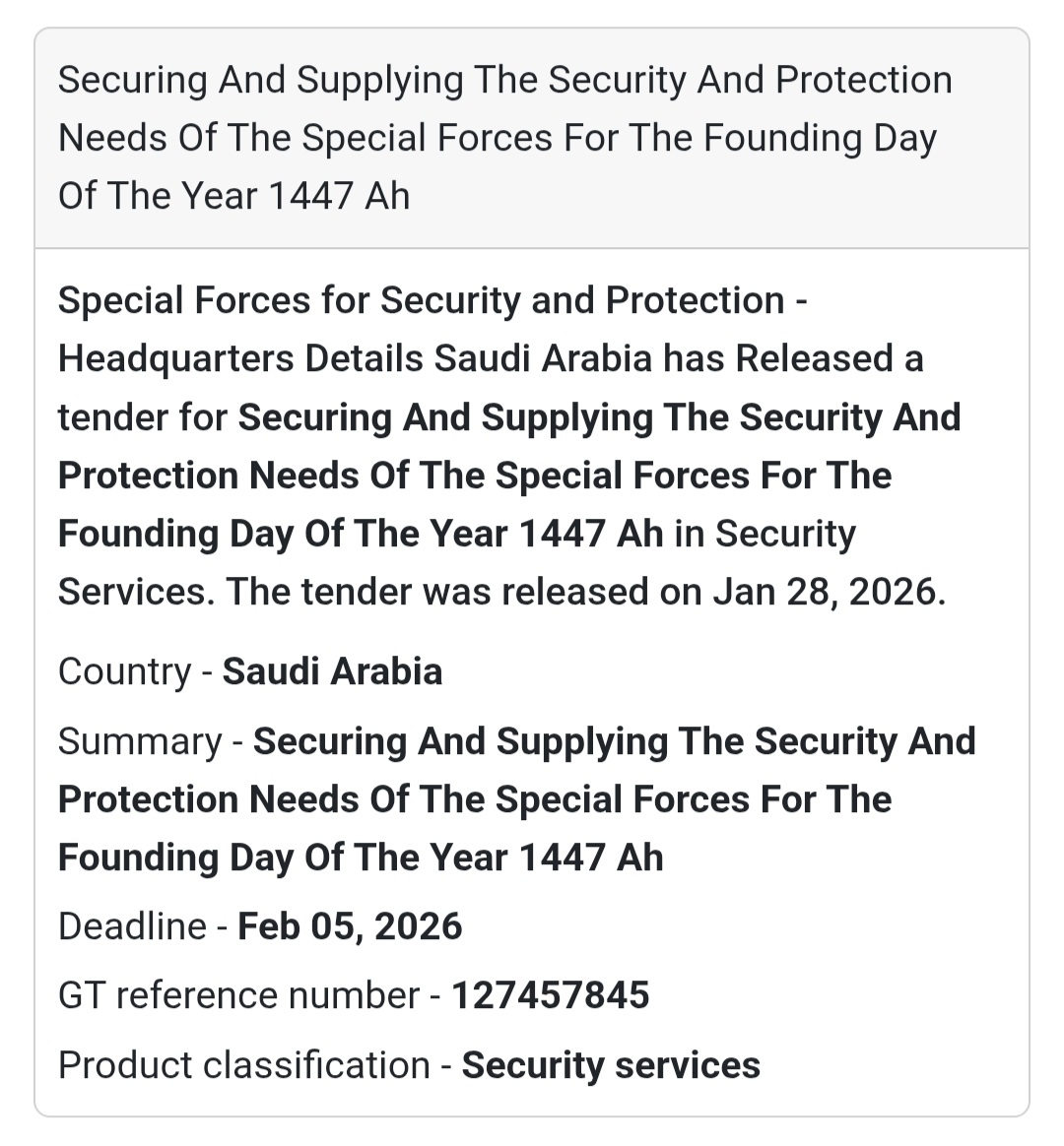 🛡️ Security Supply | Founding Day 1447 AH