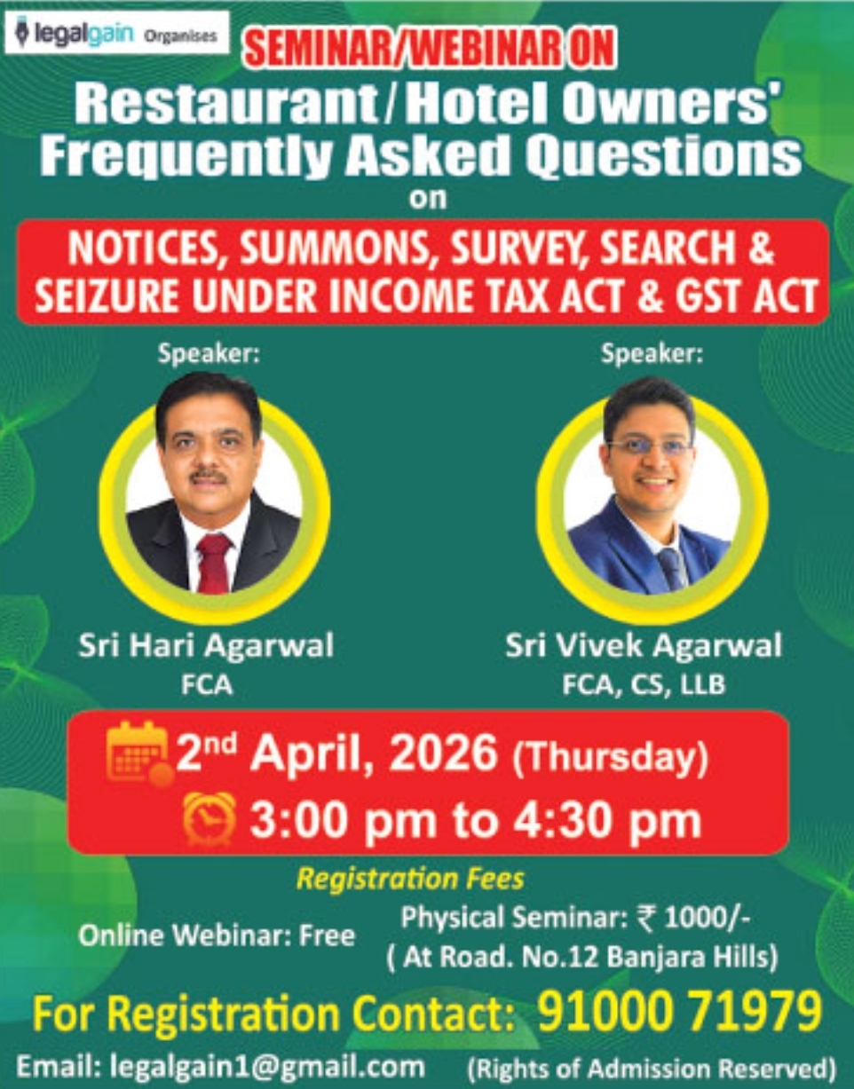 📚 Seminar for Restaurant/Hotel Owners