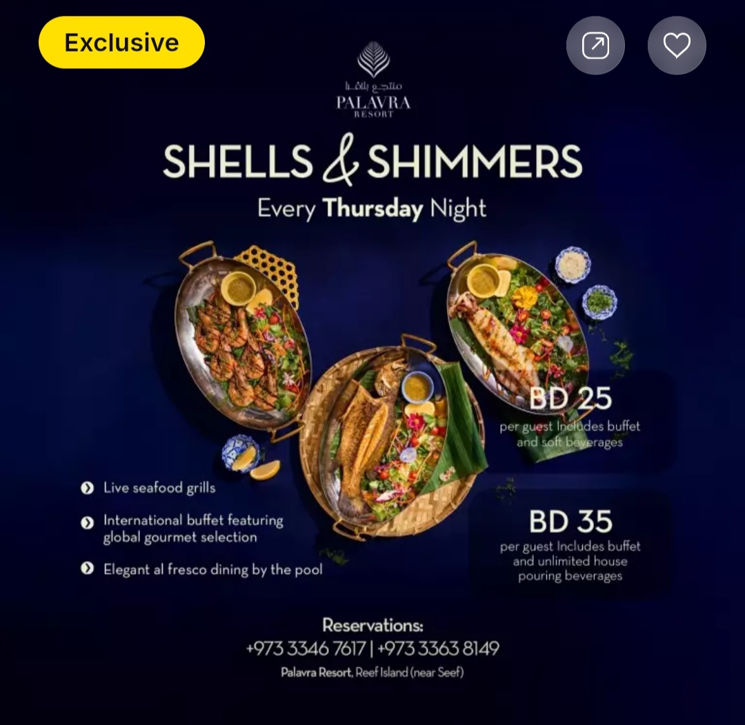 🦞 Shells & Shimmers Palavra Resort, Reef Island Seafood nights done elegantly ✨