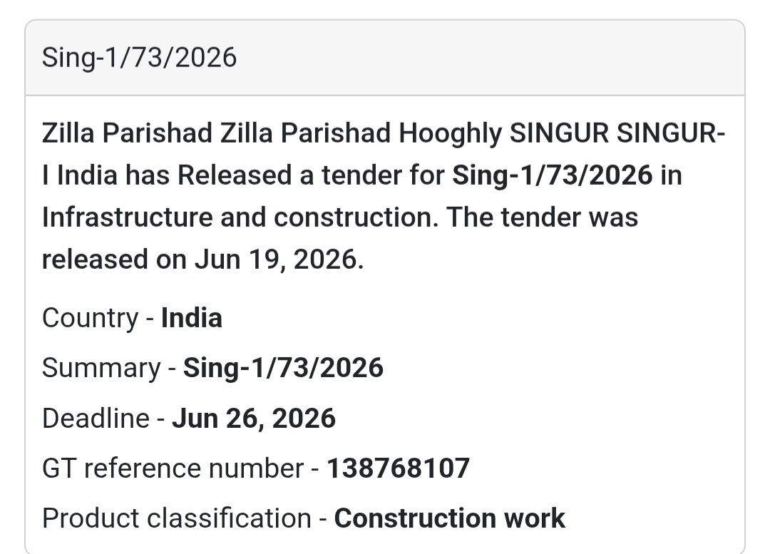 🏗️ Sing-1/73/2026 | Singur, Hooghly