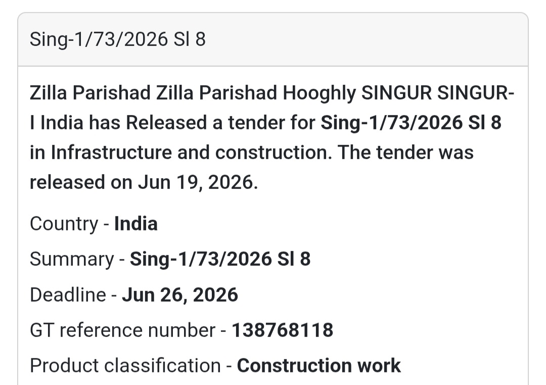 🏗️ Sing-1/73/2026 Sl 8 | Singur, Hooghly