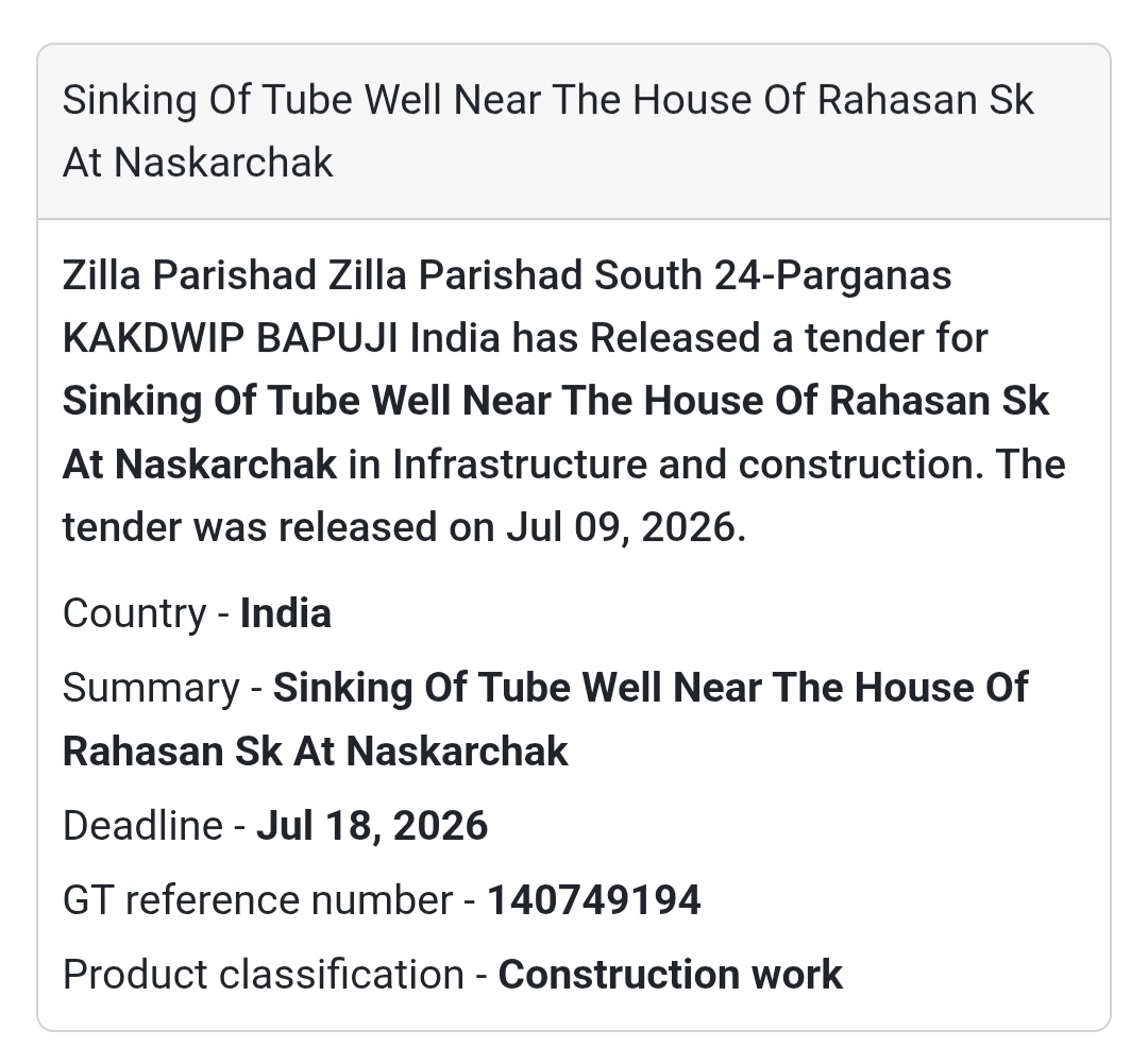 🚰 Sinking Of Tube Well Near Rahasan Sk House | 📍Naskarchak, Kakdwip, South 24 Parganas