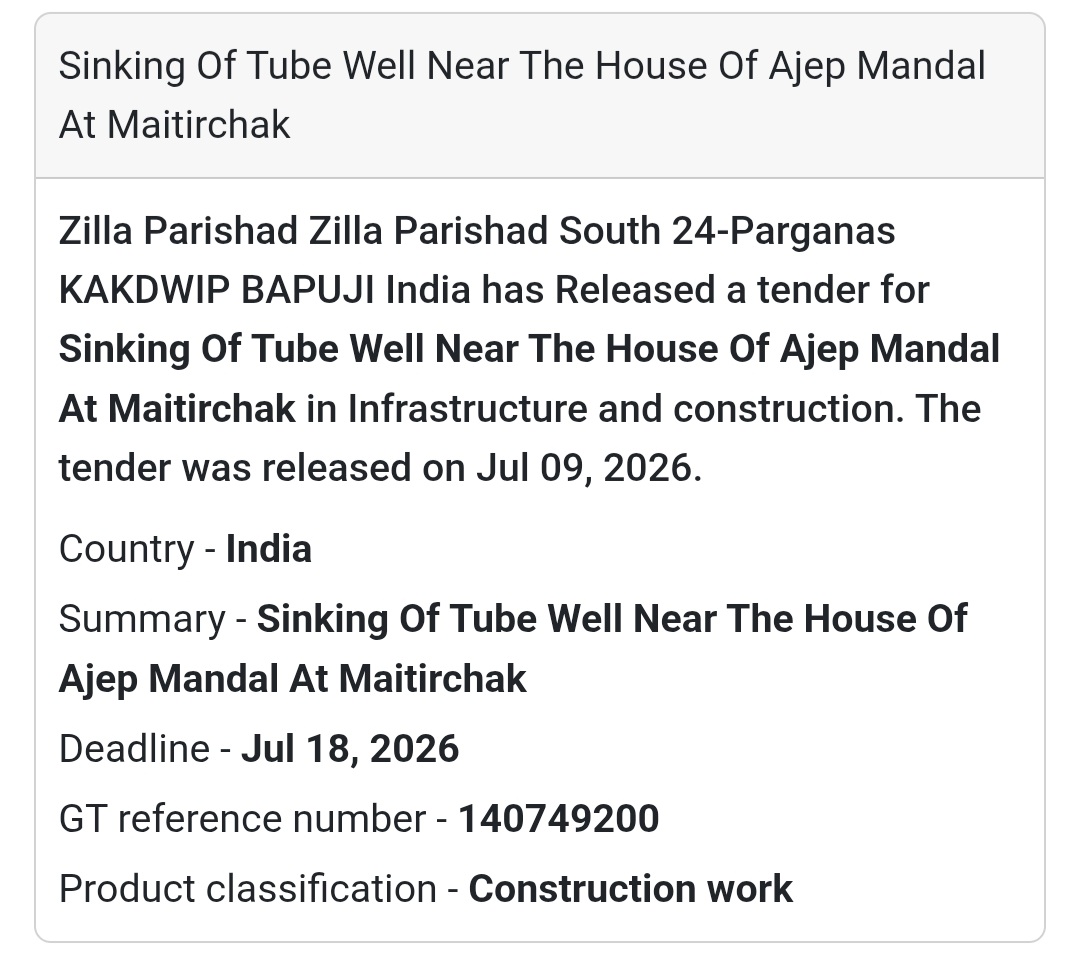 🚰 Sinking Of Tube Well Near The House Of Ajep Mandal | 📍Maitirchak, Kakdwip, South 24 Parganas