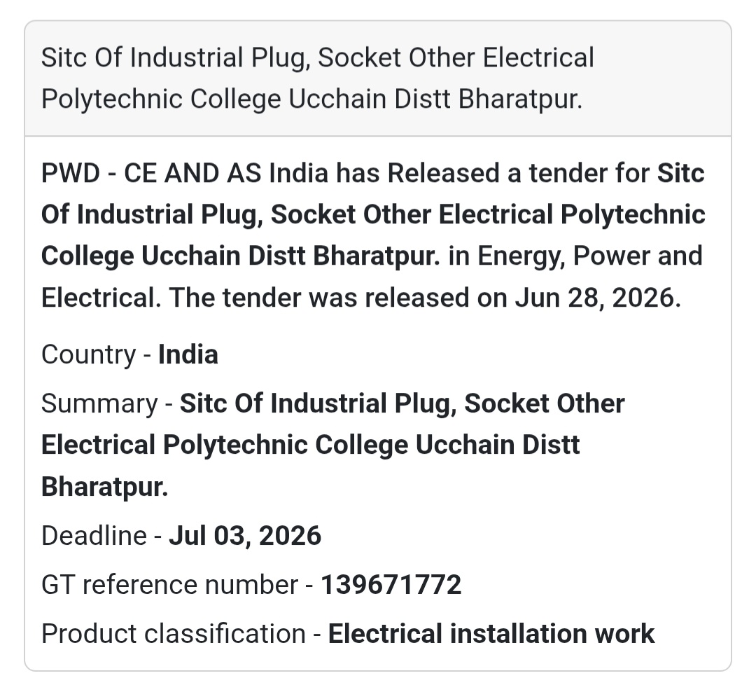 🔌 SITC of Industrial Plug and Socket – Polytechnic College, Uchchain | India 🇮🇳