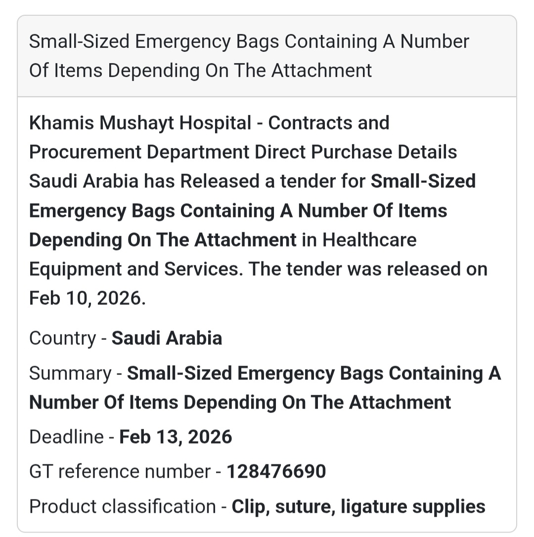 🩹 Small-Sized Emergency Bags – Surgical Supplies