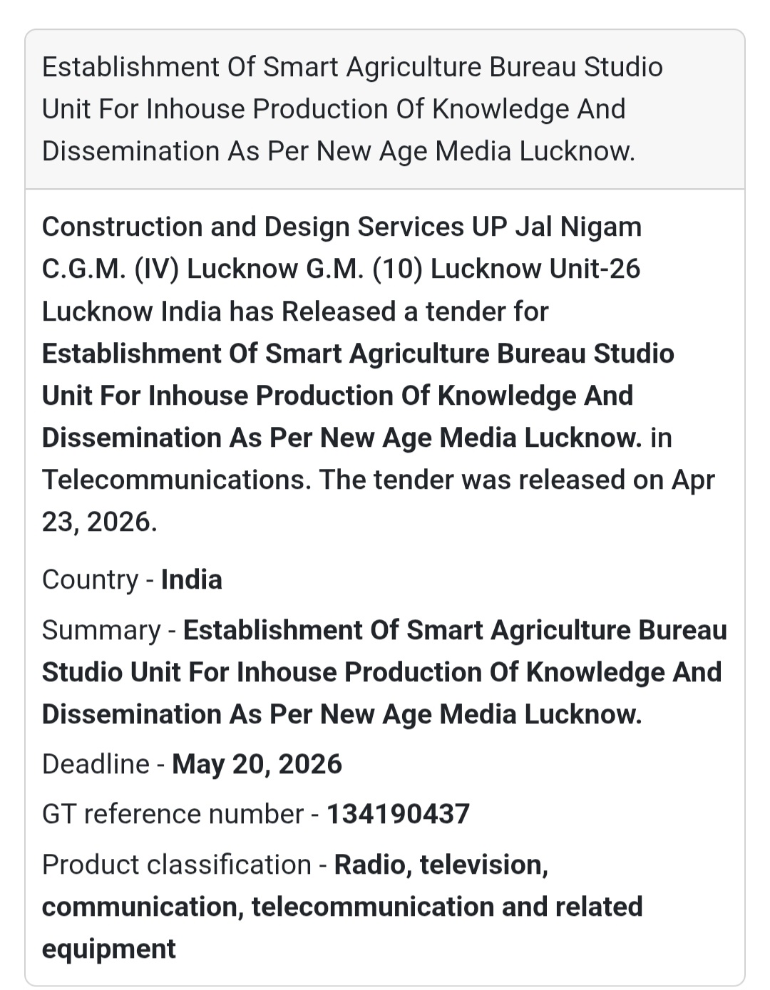 📡 Smart Agriculture Studio Setup – Lucknow