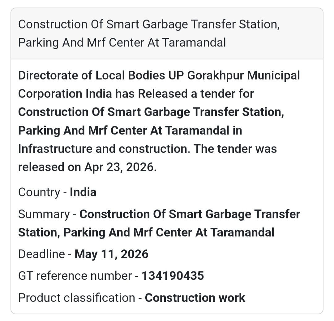 🏗️ Smart Garbage Transfer Station – Gorakhpur