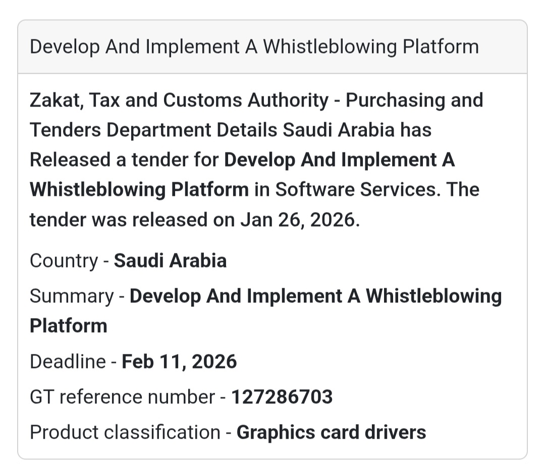 🖥️ Software Services – Whistleblowing Platform