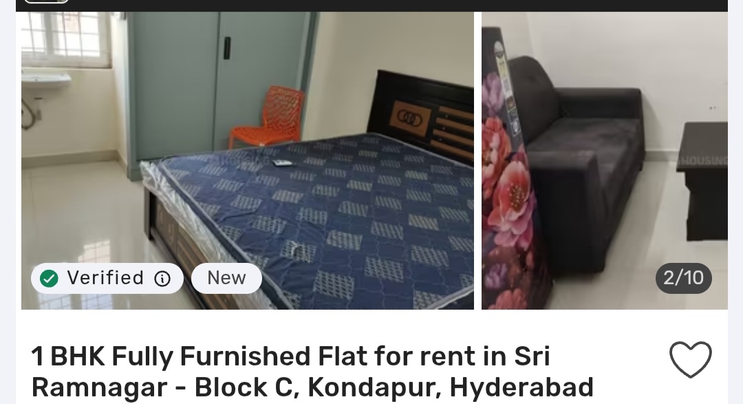 🏡 Spacious 1BHK in Kondapur – Best Deal Alert!
