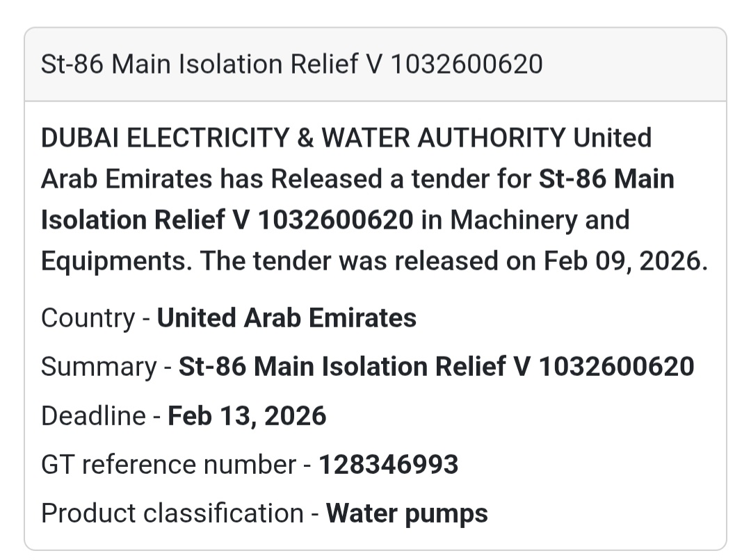 🔧 St-86 Main Isolation Relief Valve