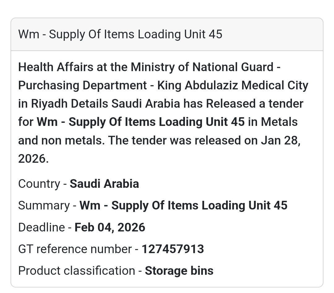 📦 Storage & Logistics Supply | Riyadh