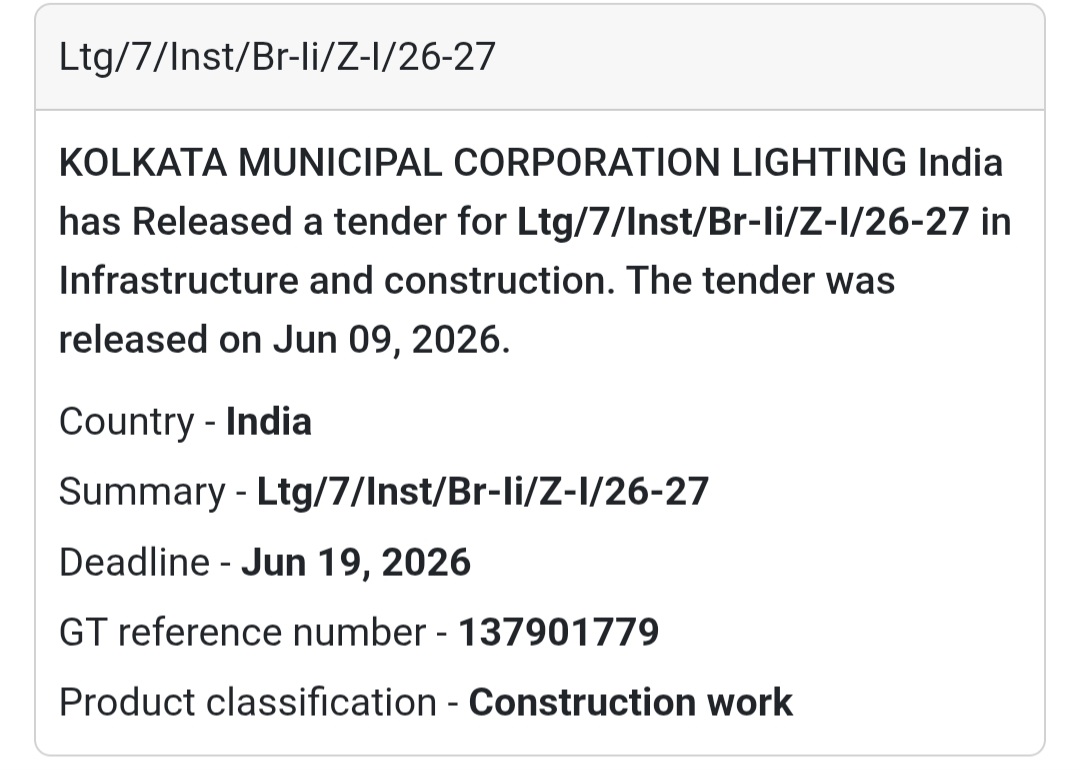 💡 Street Lighting Installation & Infrastructure Work | 📍 Kolkata, West Bengal