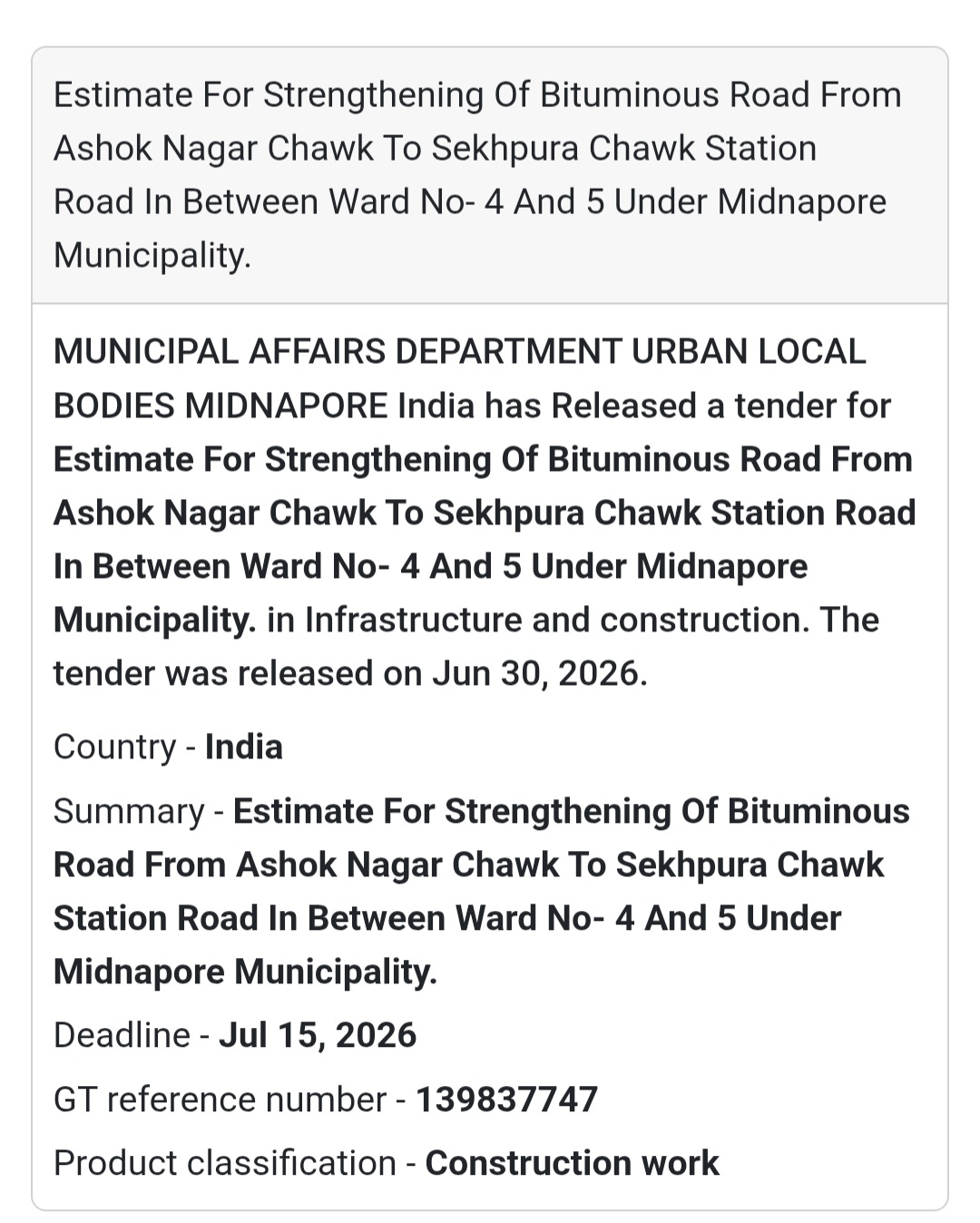 📢 Strengthening of Bituminous Road | Midnapore Municipality