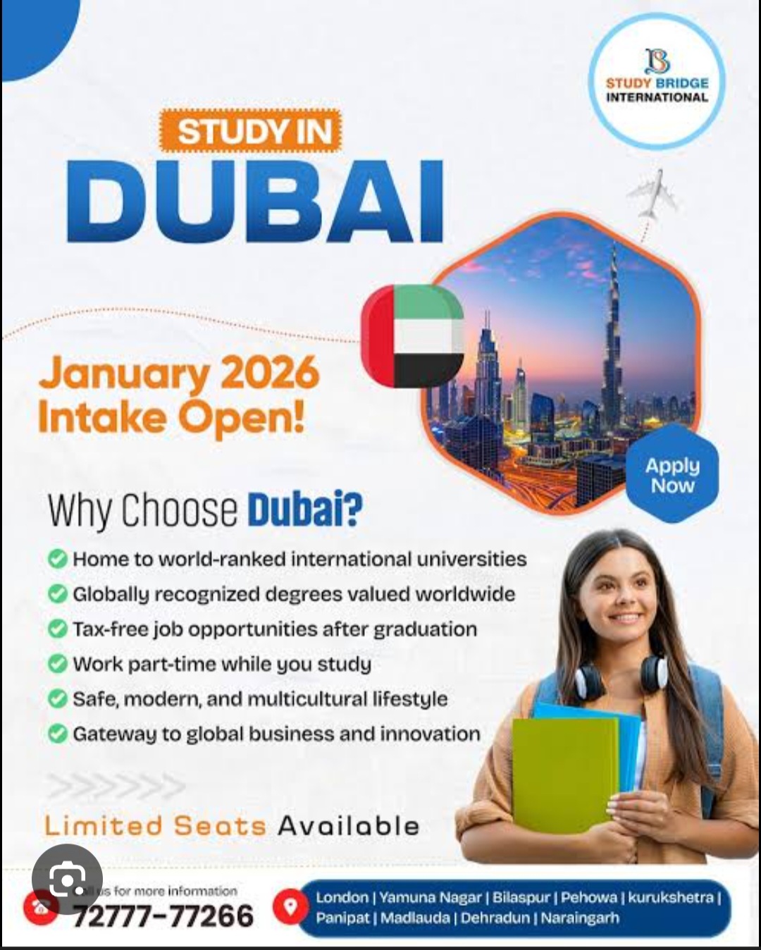 🎓🌍 Study in Dubai – January 2026 Intake Now Open!