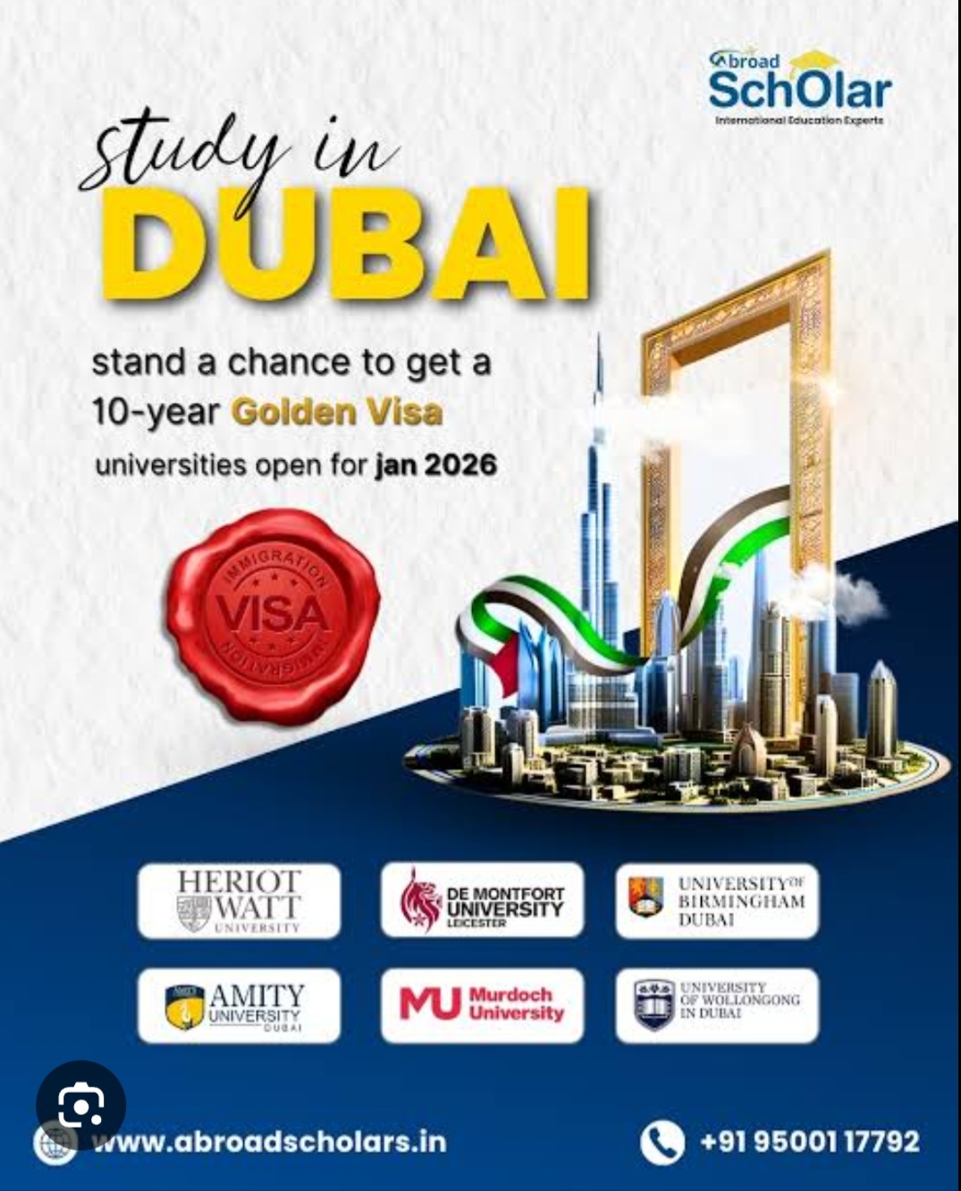 🎓✨ Study in Dubai – January 2026 Intake Now Open!