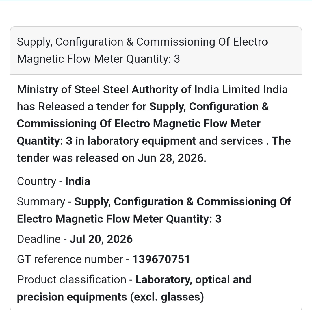 ⚙️ Supply, Configuration & Commissioning of Electro Magnetic Flow Meter | India 🇮🇳📌
