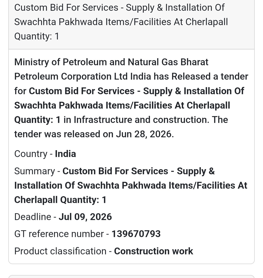 🏗️ Supply & Installation of Swachhta Pakhwada Items | India 🇮🇳